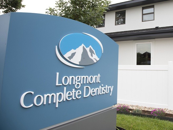 Longmont Complete Dentistry outdoor sign