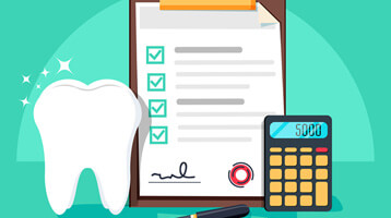 tooth next to a clipboard