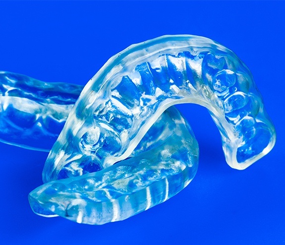 Clear custom mouthguard for teeth grinding and clenching