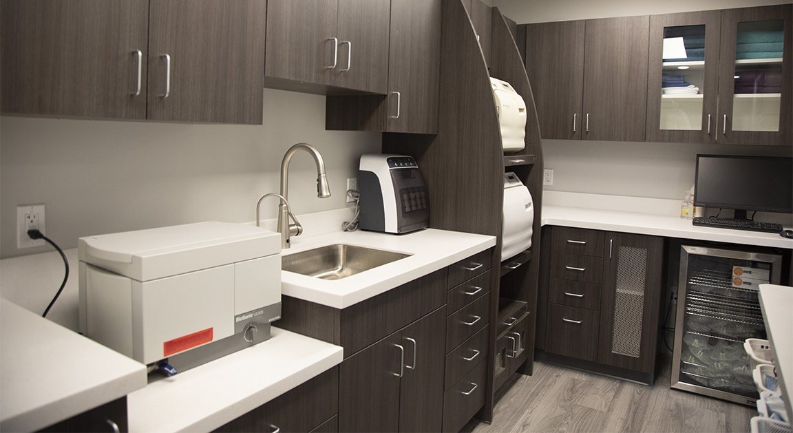 Dental lab and storage area