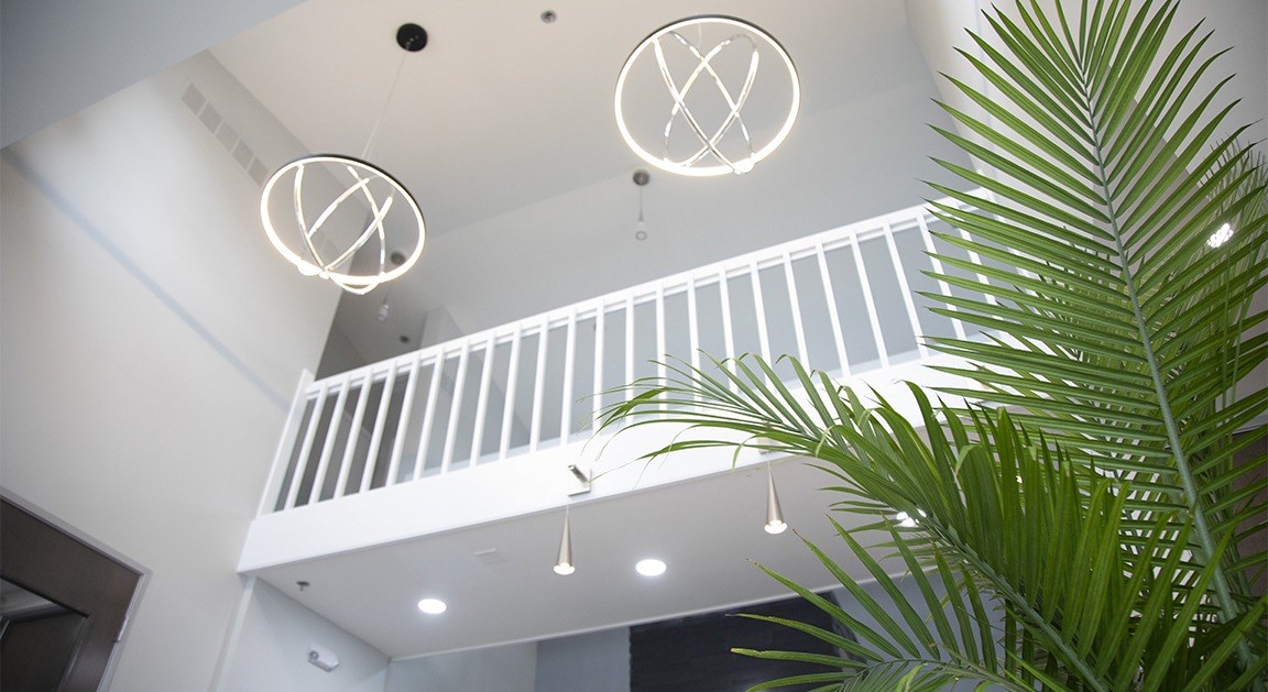 Loft overlooking waiting room