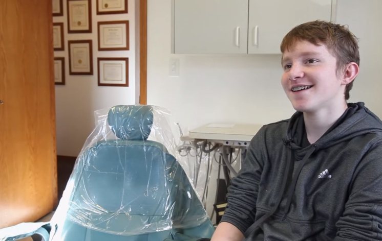 Young man in Longmont dental office