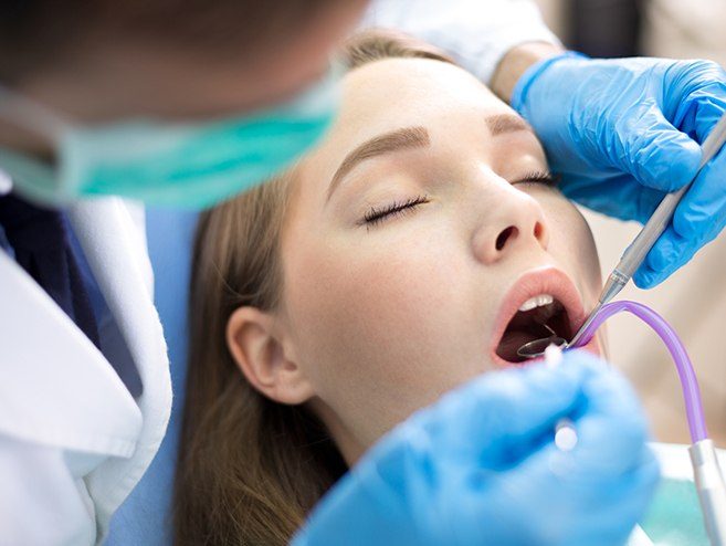 Relaxed patient under sedation dentistry