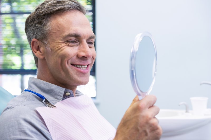 Smiling dental patient